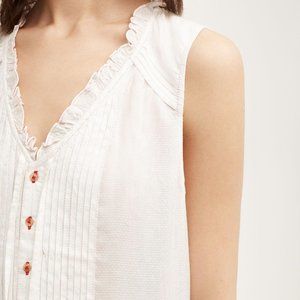 White Faye tank blouse from Anthropologie
